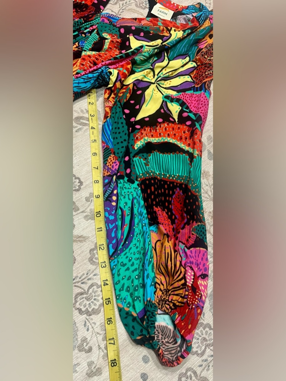 FARM Rio Cool Leopards Open Back Maxi Dress Jungle Print V-Neck Size Small - Picture 8 of 12